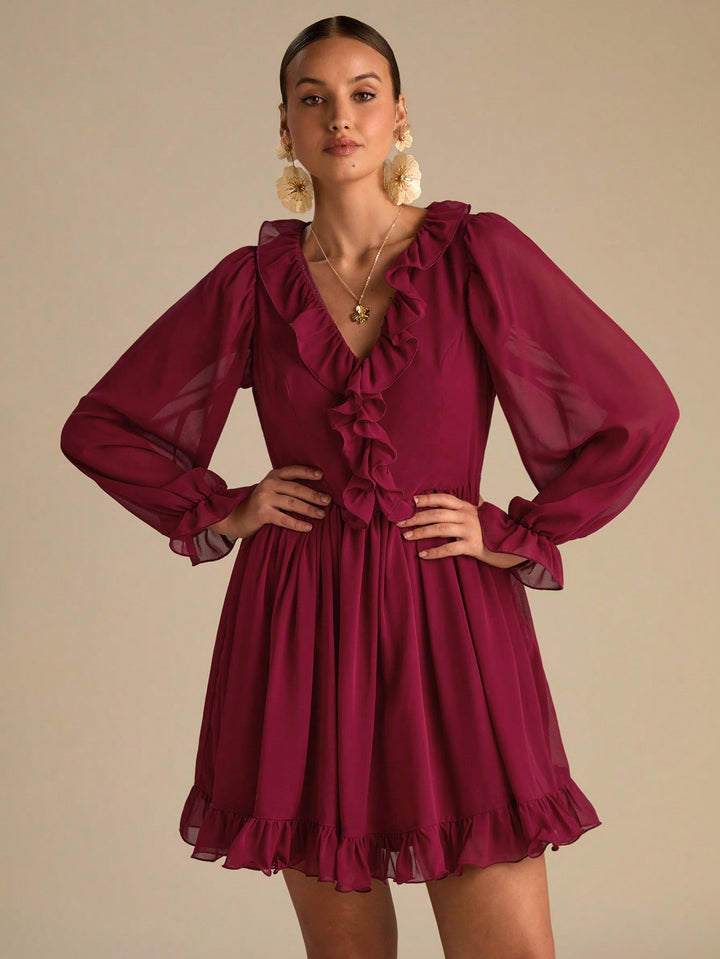 Rochie scurtă SHEIN, vișiniu