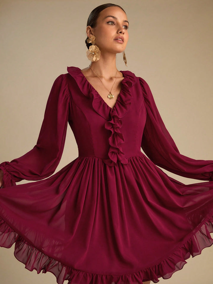 Rochie scurtă SHEIN, vișiniu