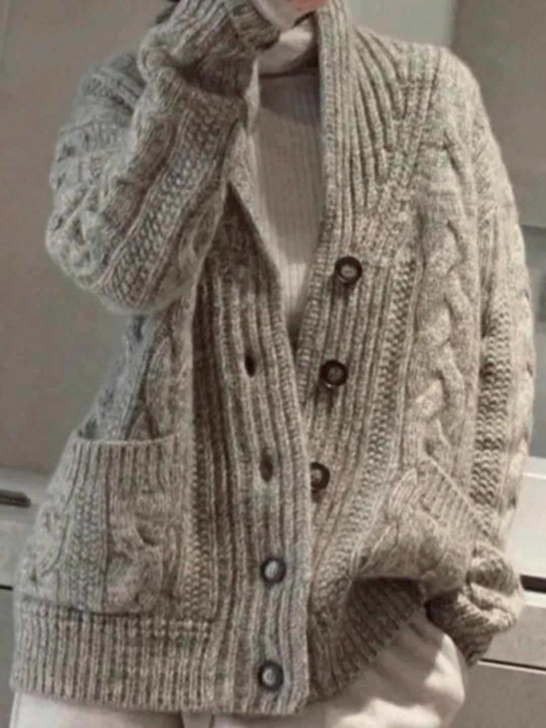 Cardigan SHEIN, kaki