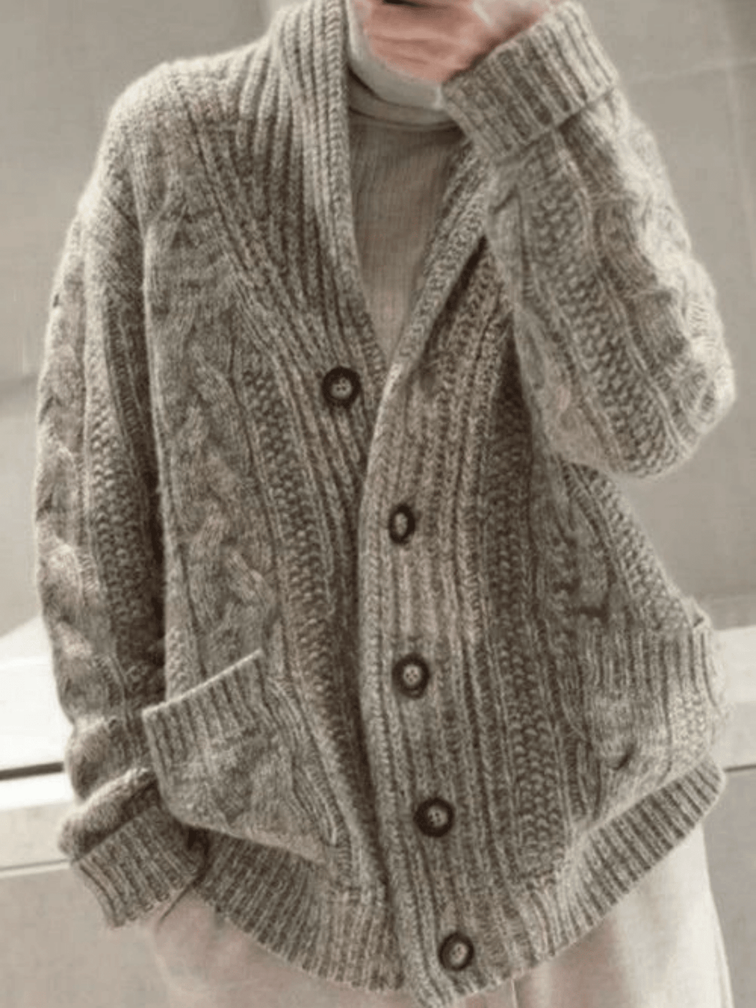 Cardigan SHEIN, kaki
