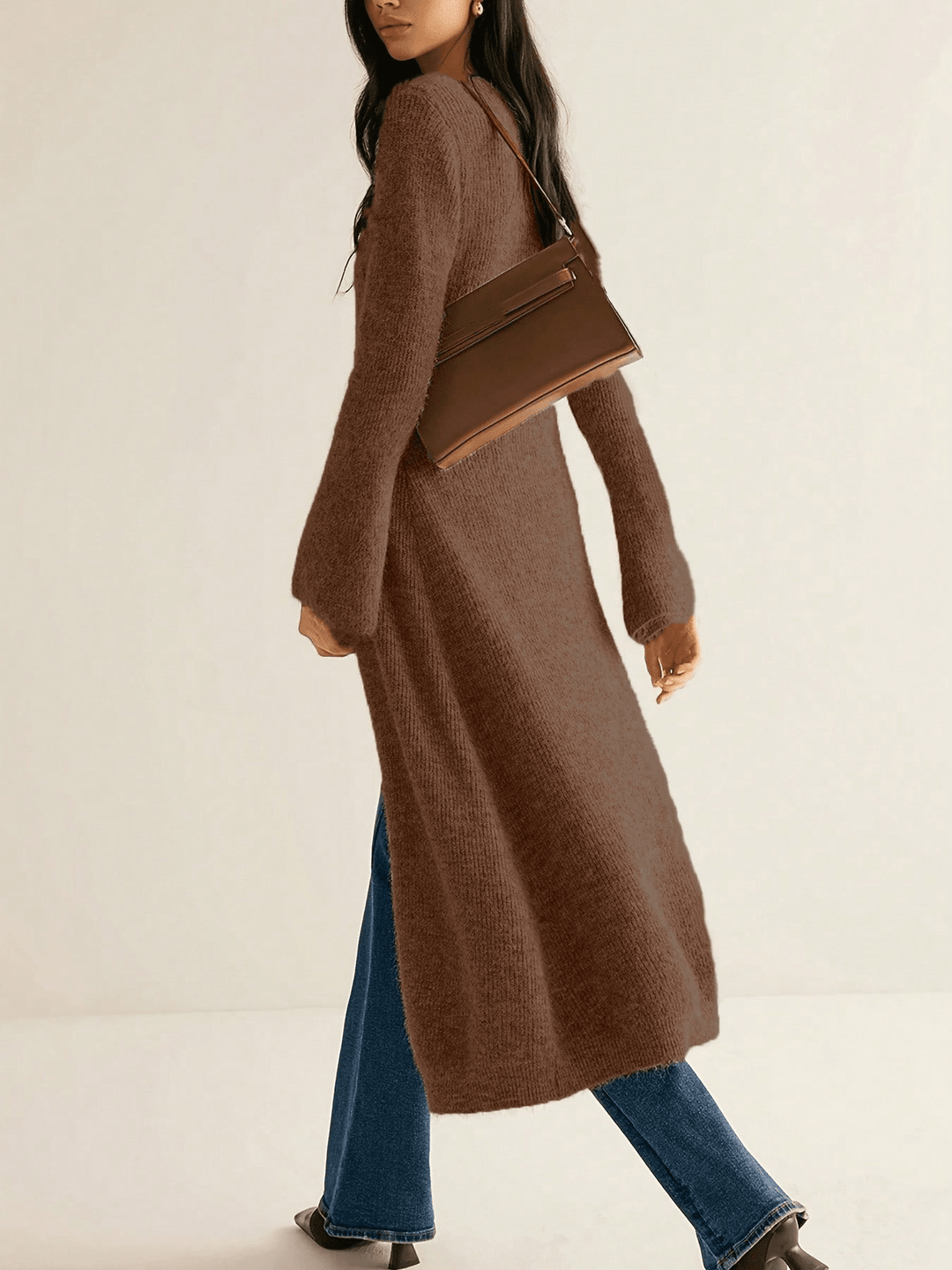 Cardigan SHEIN, maro