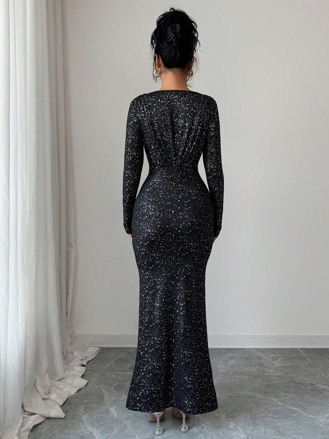 SHEIN maxi ruha, fekete