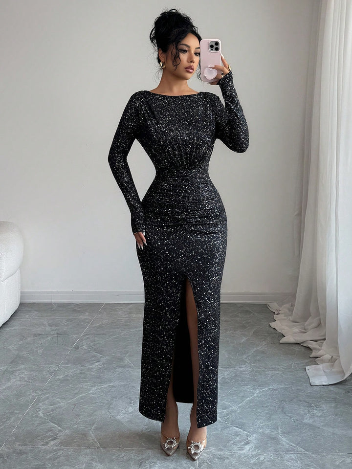 SHEIN maxi ruha, fekete