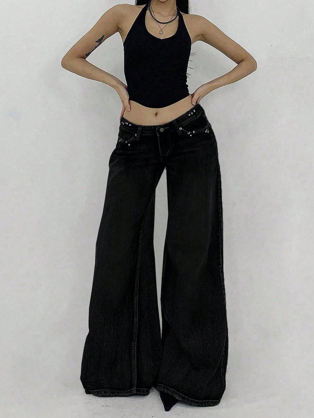Jeans SHEIN, negru