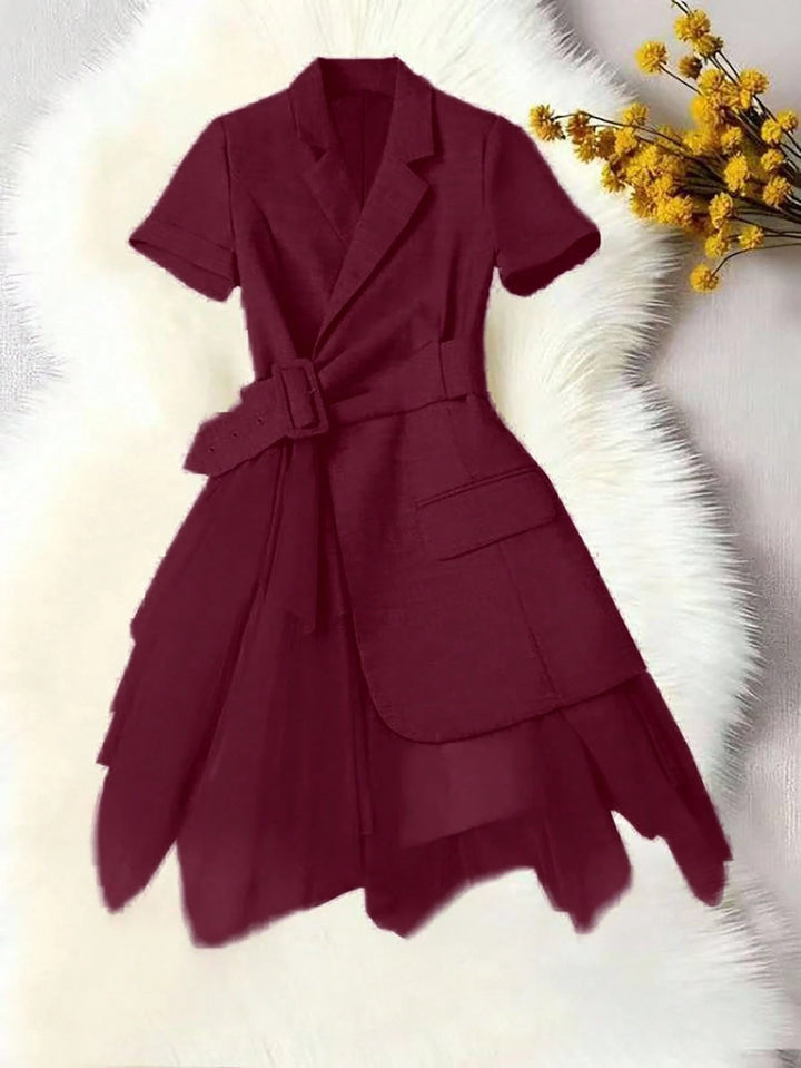 Shein mini ruha, bordó