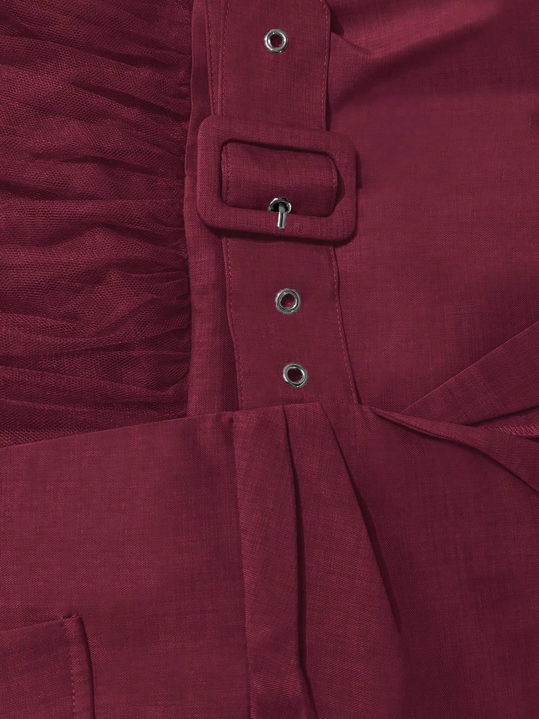 Shein mini ruha, bordó