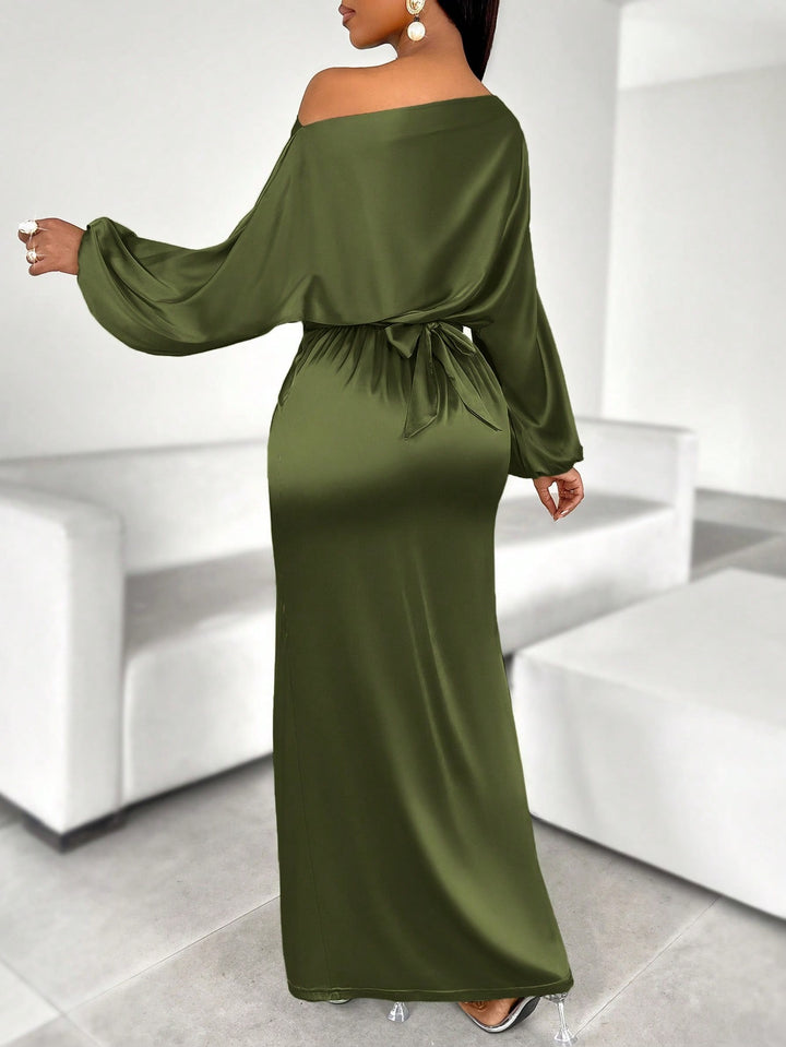 SHEIN maxi ruha, khaki