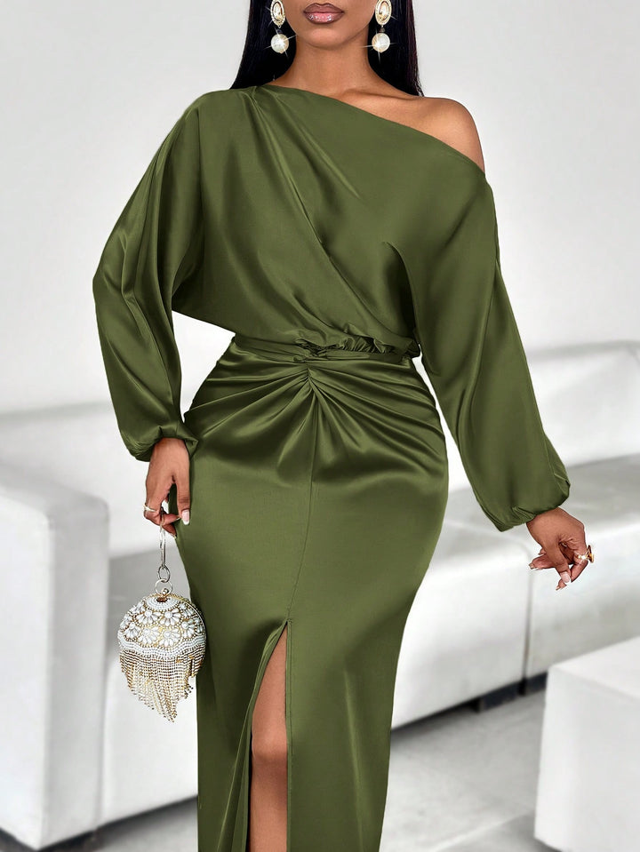 SHEIN maxi ruha, khaki