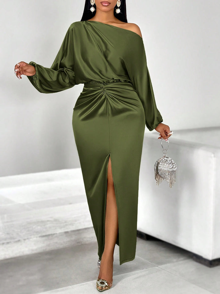 SHEIN maxi ruha, khaki