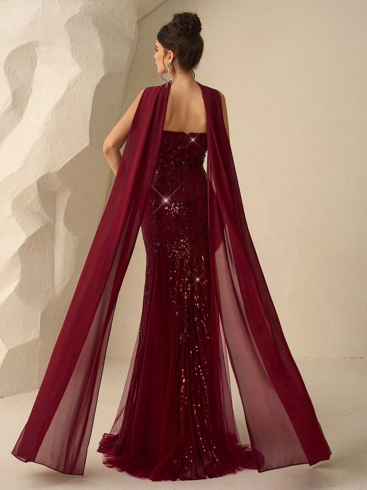 Rochie de ocazie SHEIN, vișiniu