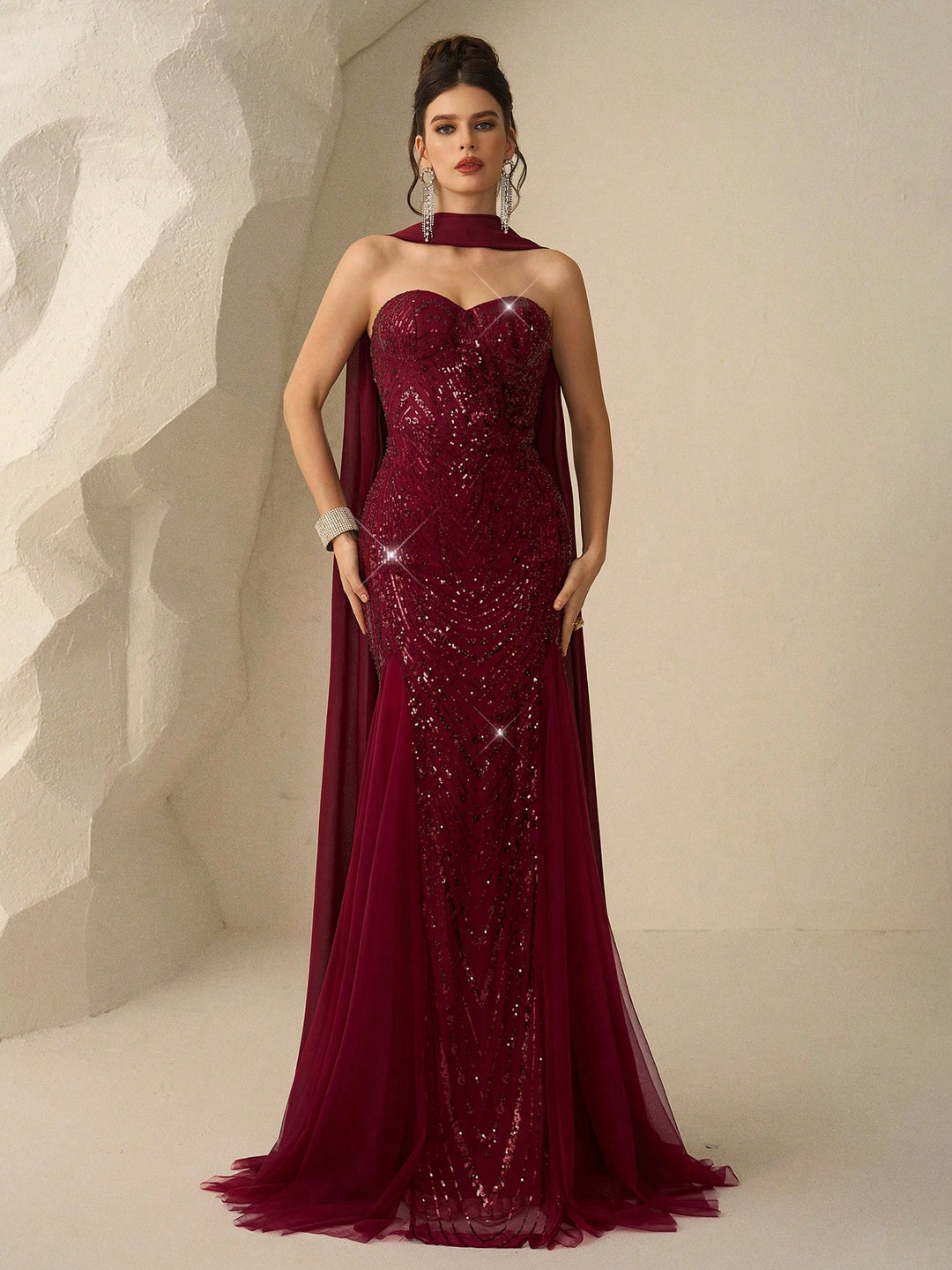 Rochie de ocazie SHEIN, vișiniu