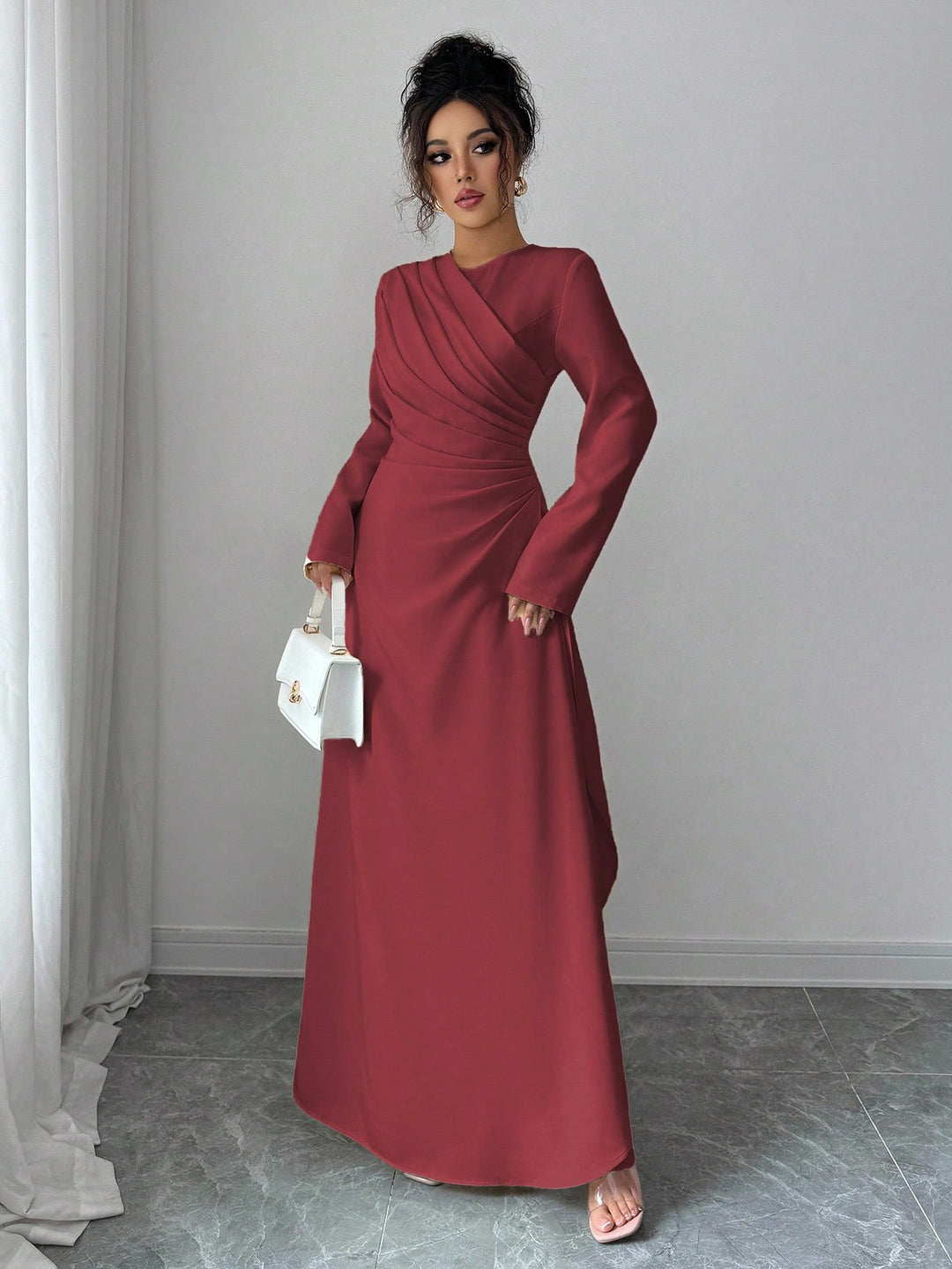 Rochie maxi SHEIN, vișiniu