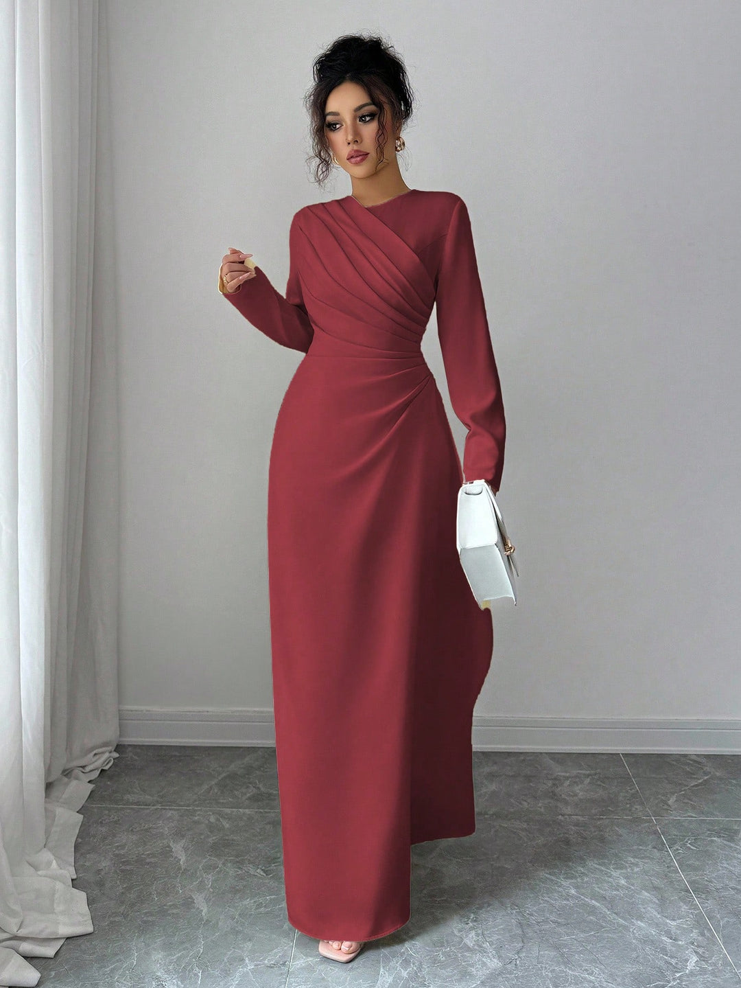 Rochie maxi SHEIN, vișiniu