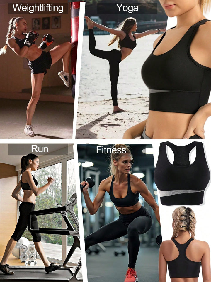 Bustieră sport SHEIN, negru
