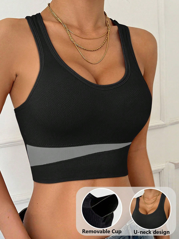 Bustieră sport SHEIN, negru