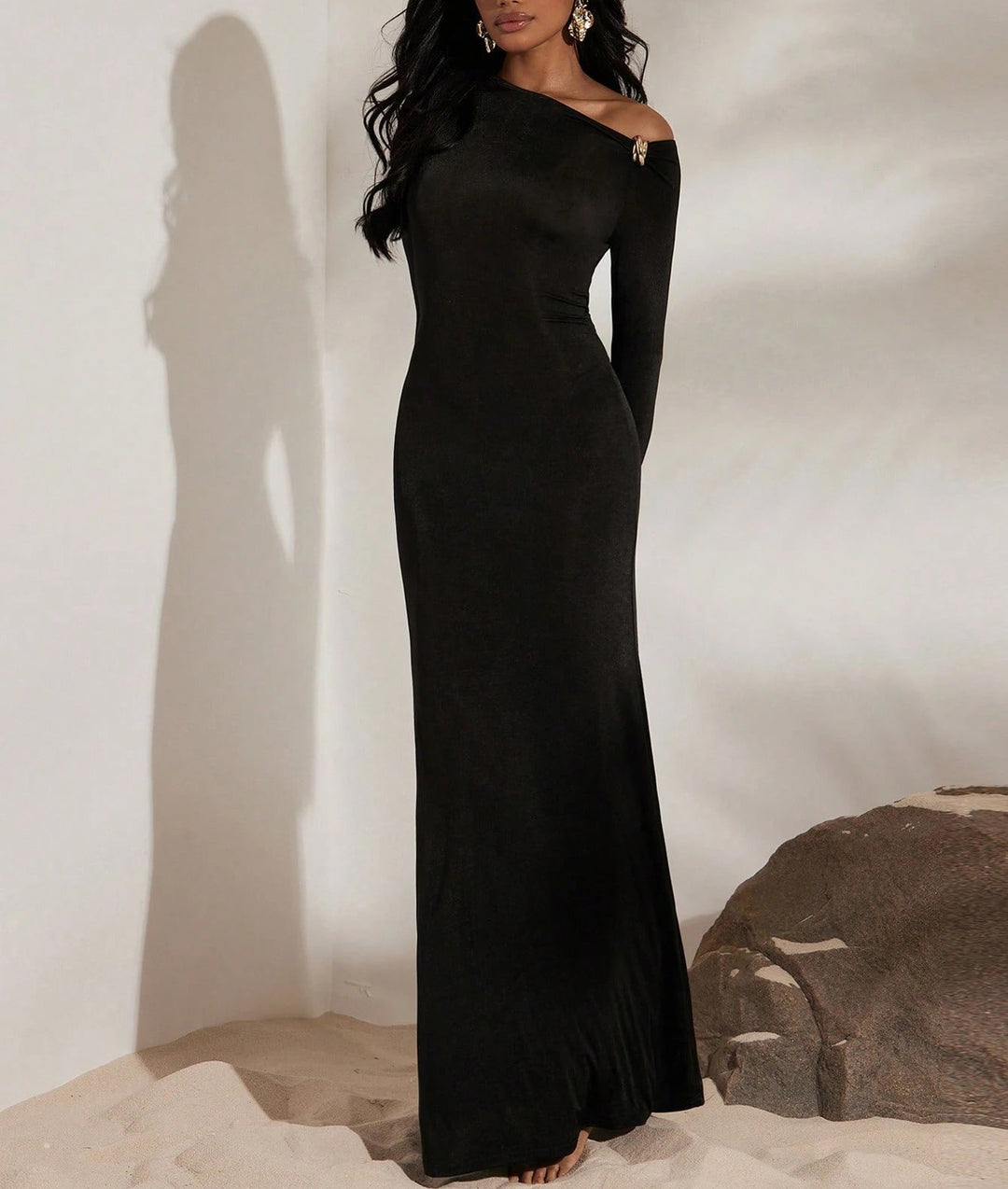 SHEIN Maxi ruha, fekete