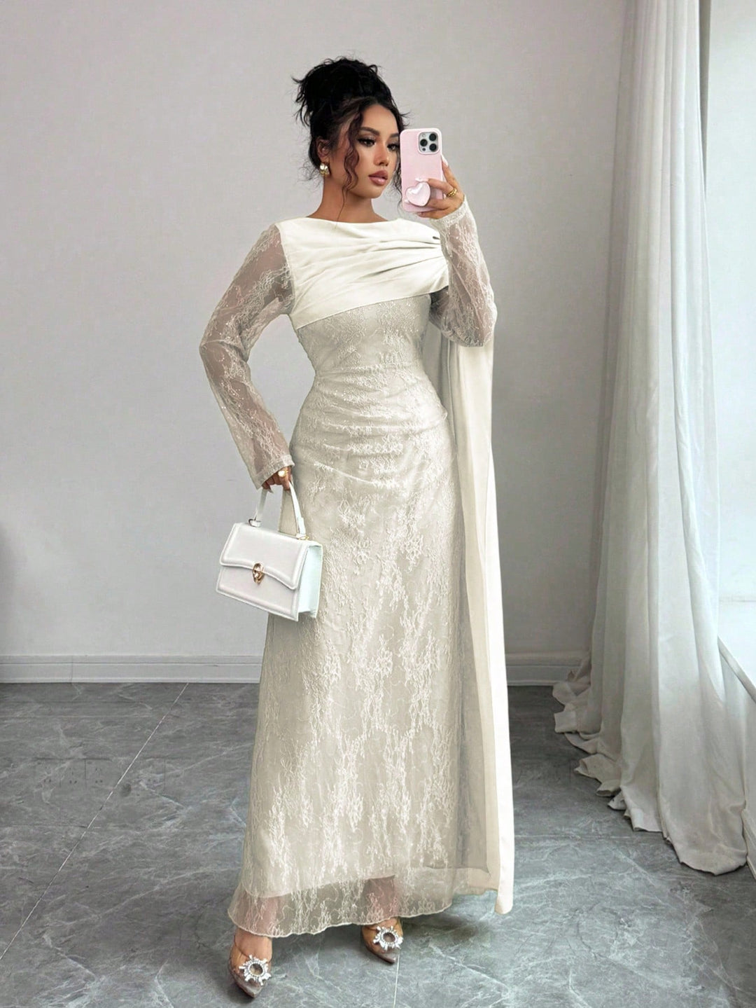 SHEIN Maxi Dress, Beige