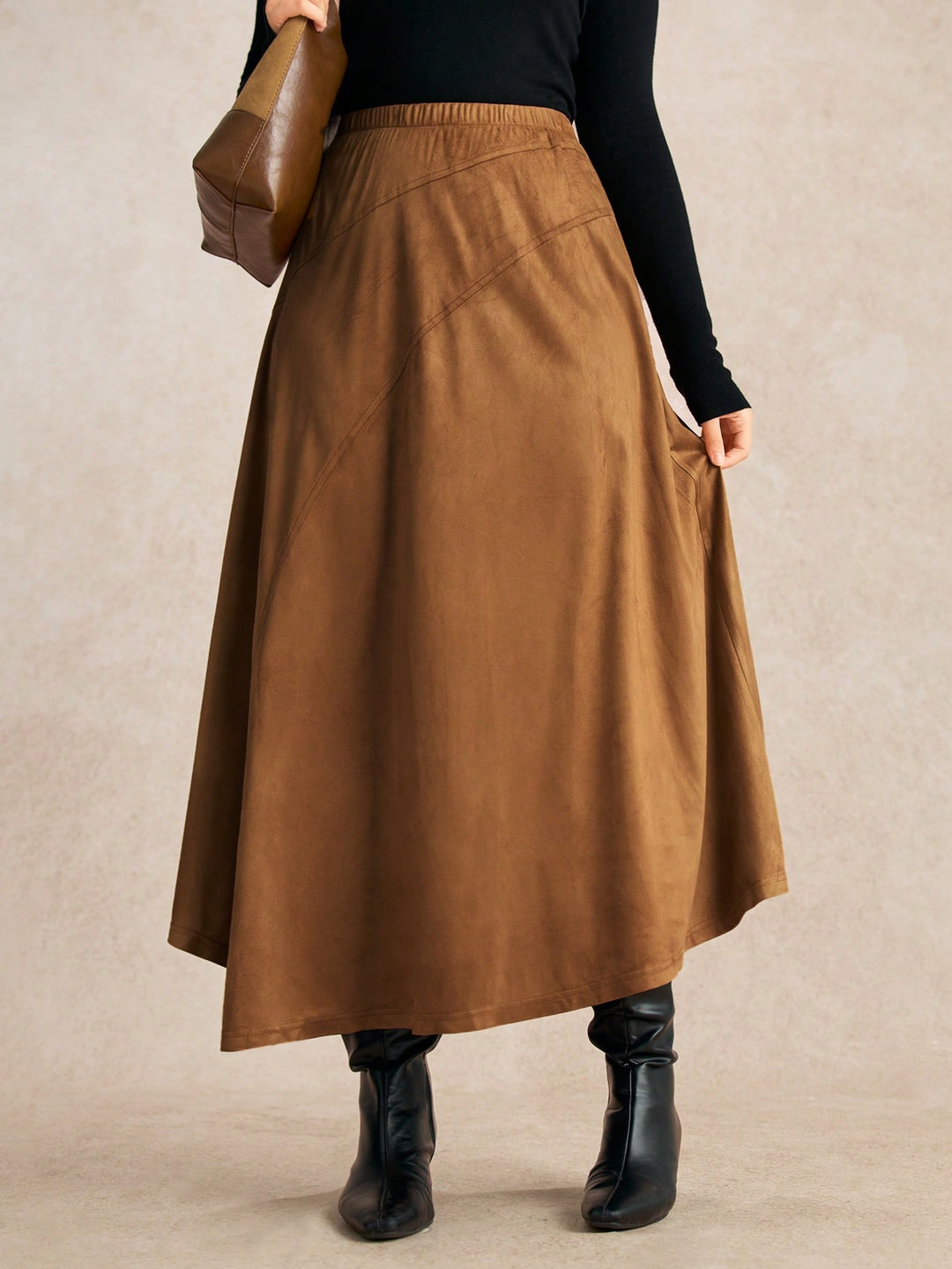 SHEIN maxi szoknya, barna