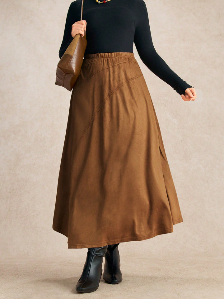SHEIN maxi szoknya, barna