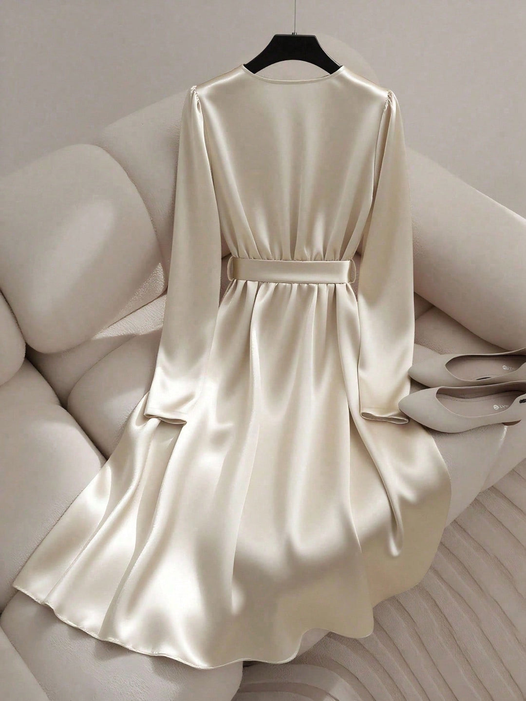 Rochie midi SHEIN, bej