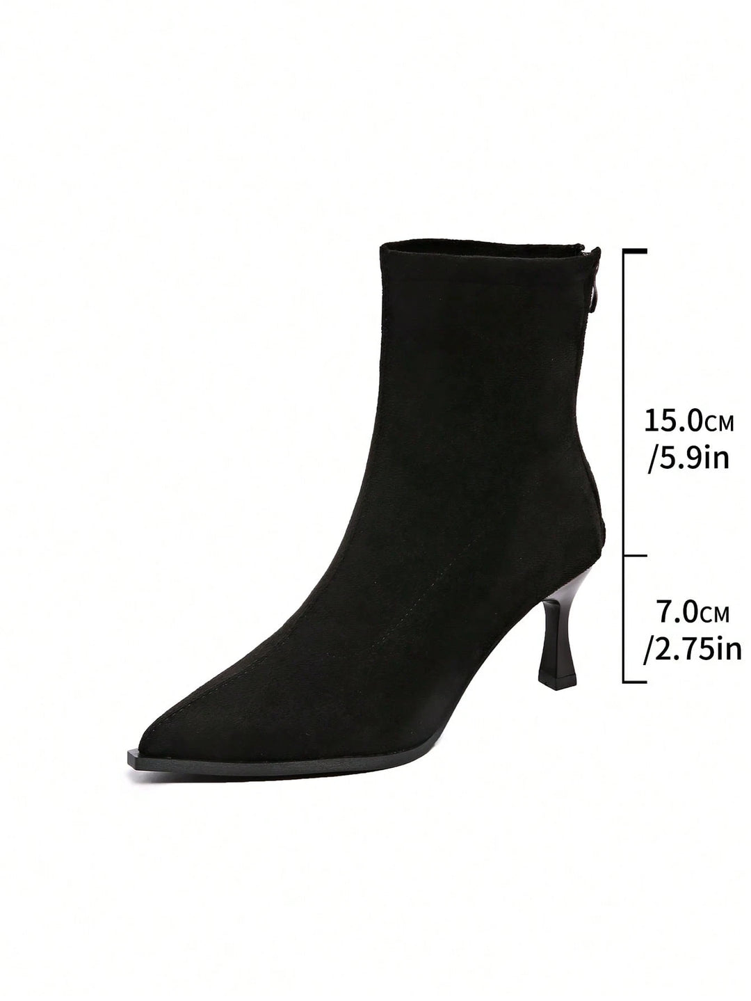 Botine cu toc SHEIN, negru