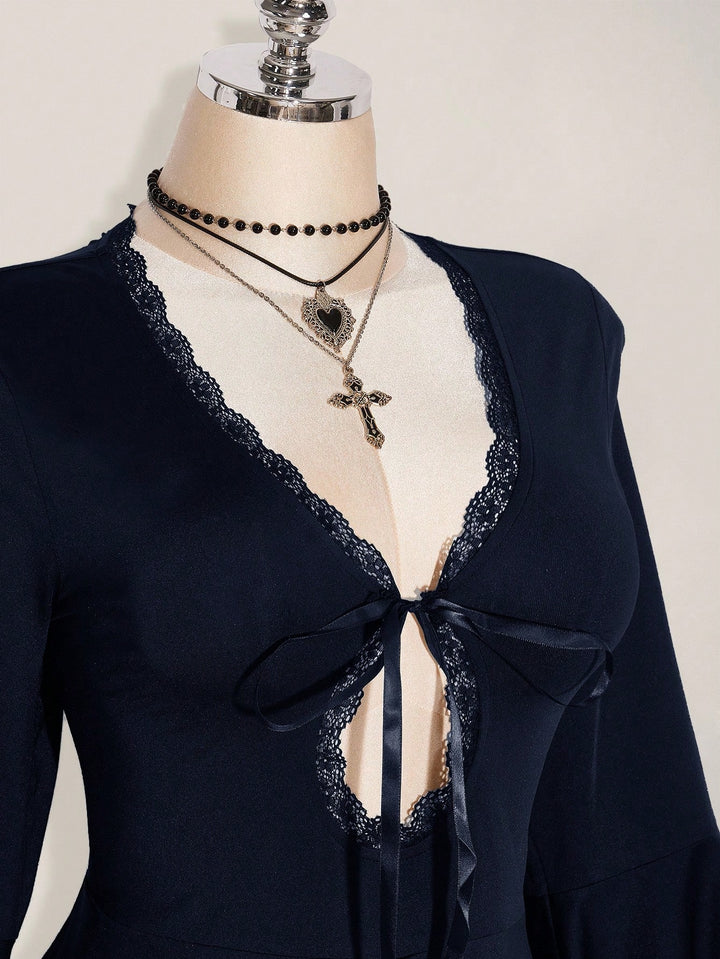 Shein Curve+ miniruha, kék