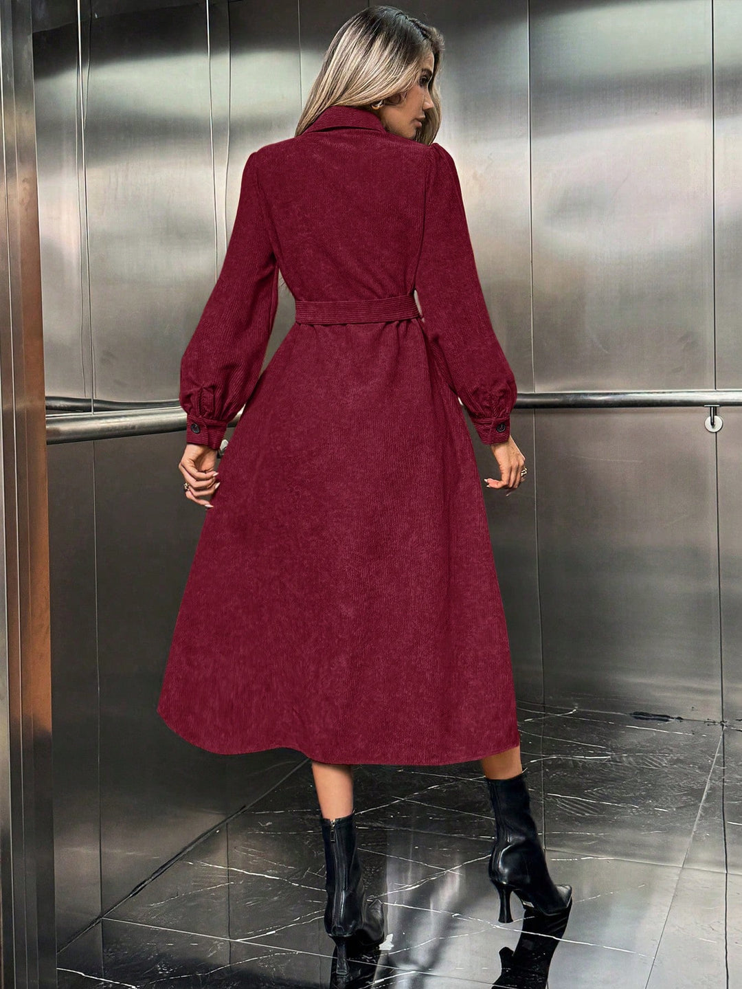 Rochie midi SHEIN, roșu