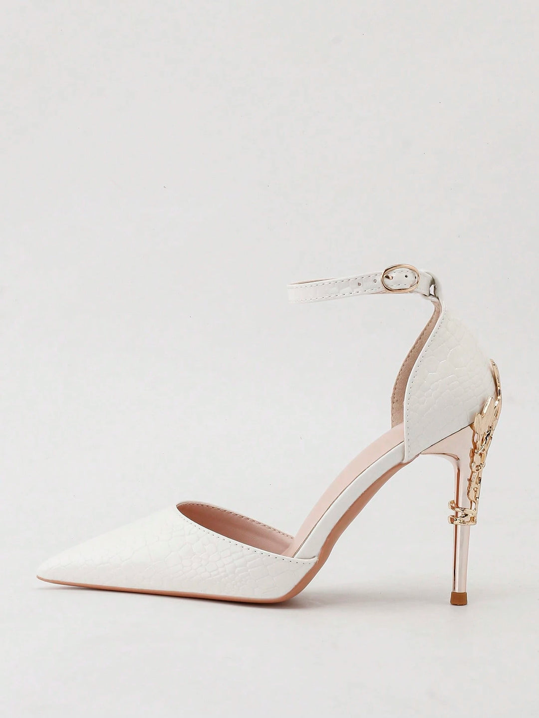 Pantofi cu toc SHEIN, alb