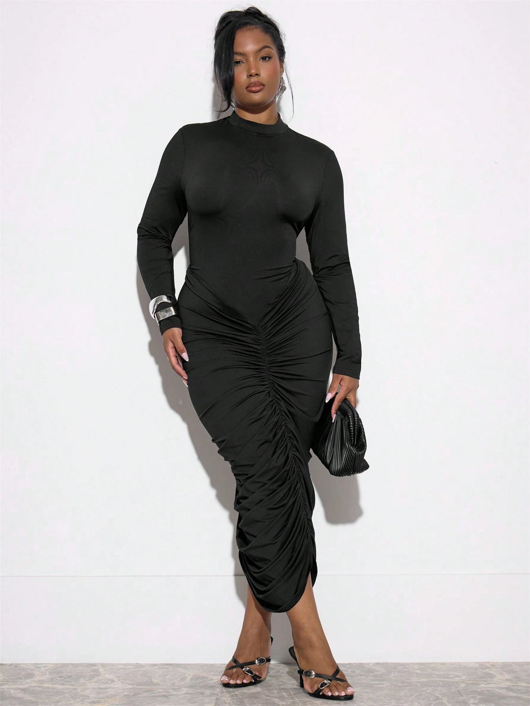 SHEIN Maxi ruha, fekete