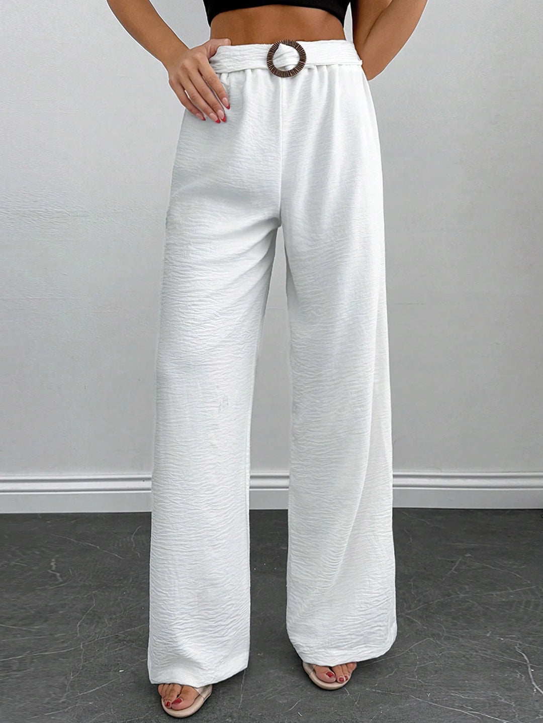 Pantaloni SHEIN, alb