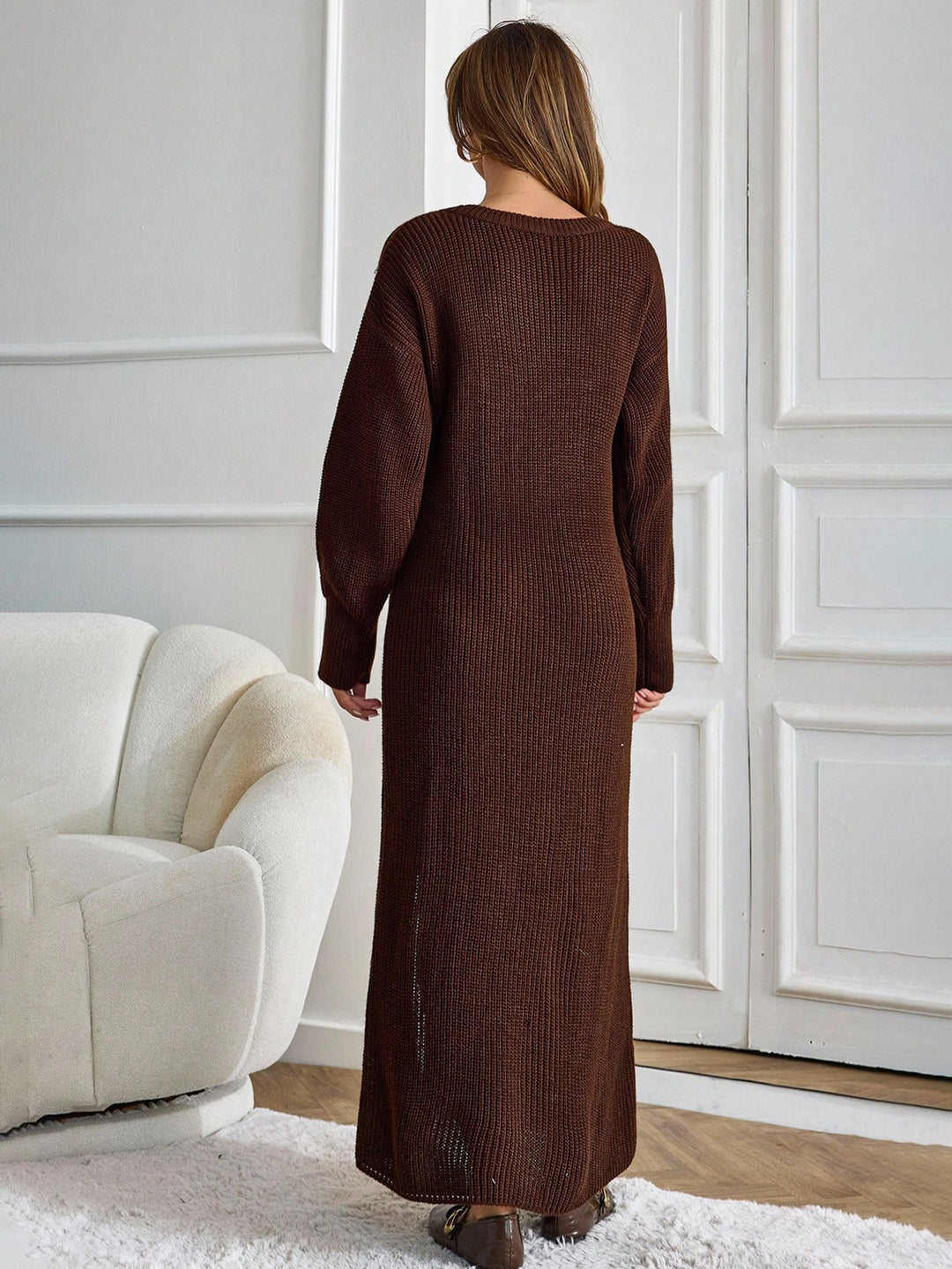 Rochie maxi SHEIN, maro