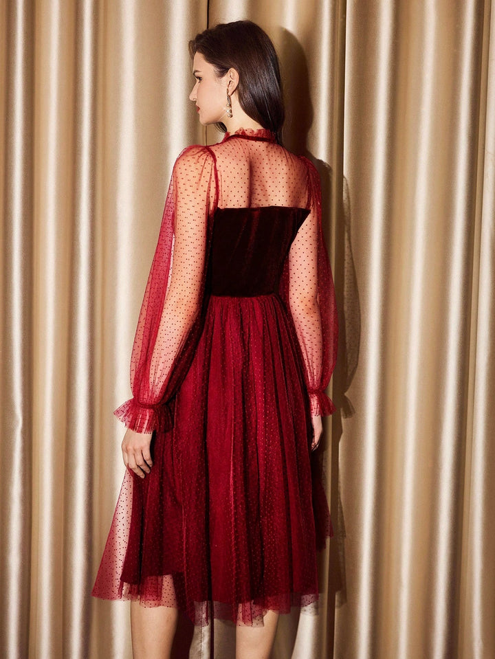 Rochie midi Shein, vișiniu