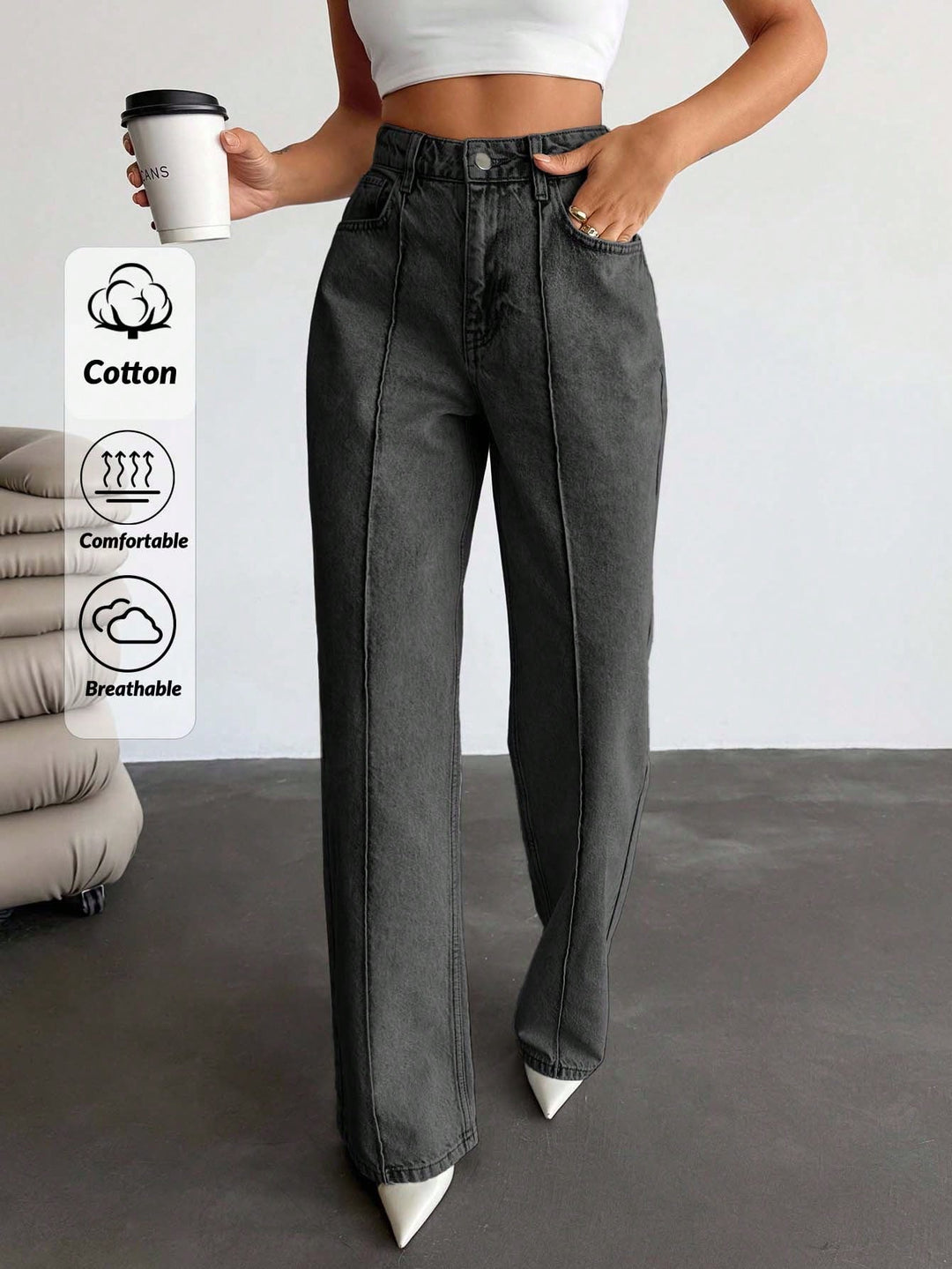 Jeans SHEIN, gri