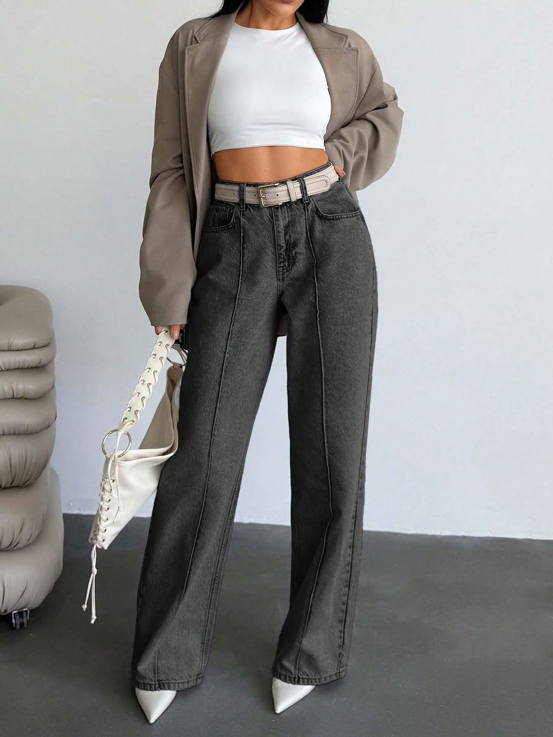 Jeans SHEIN, gri