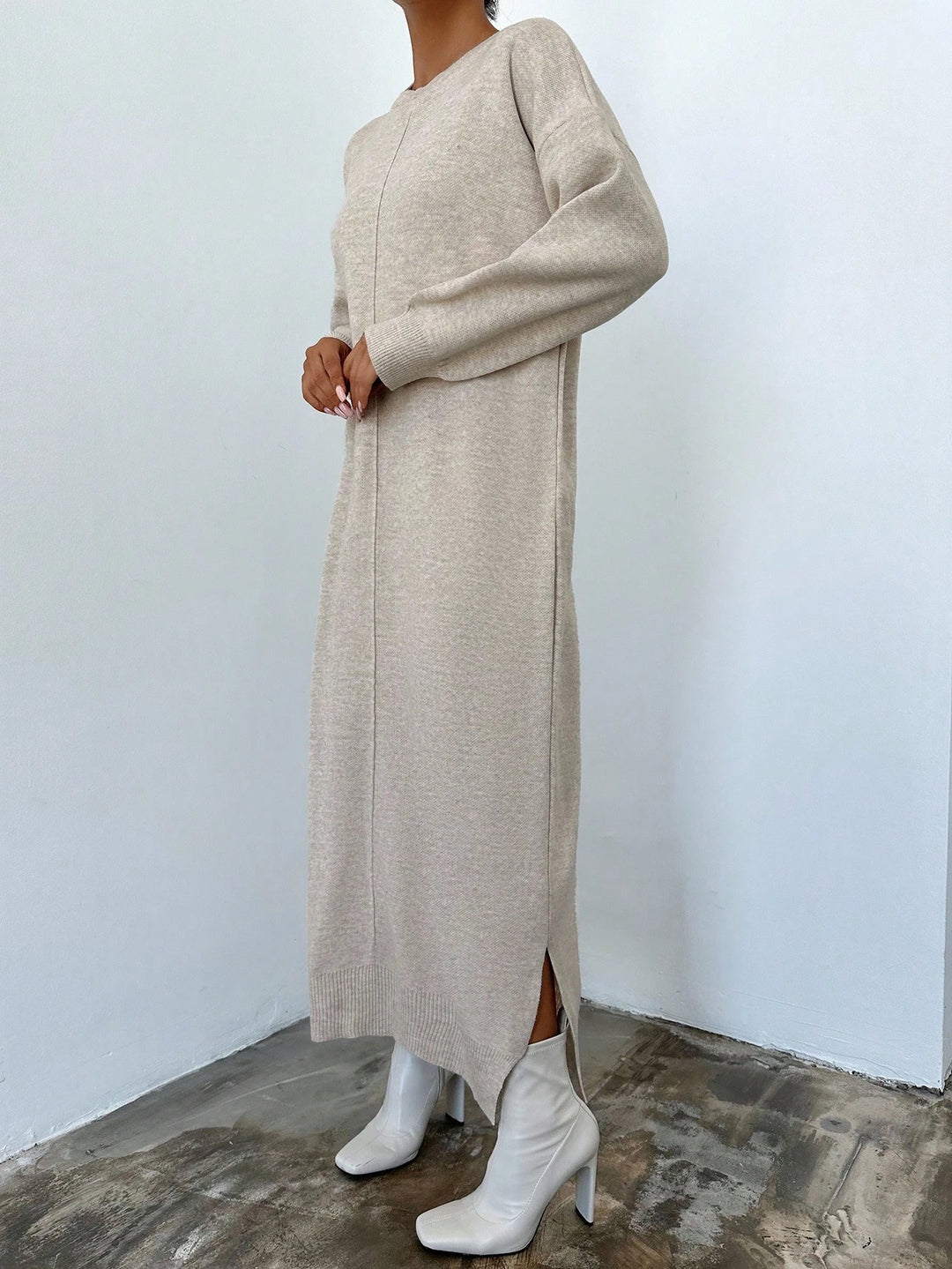 Rochie maxi SHEIN, bej