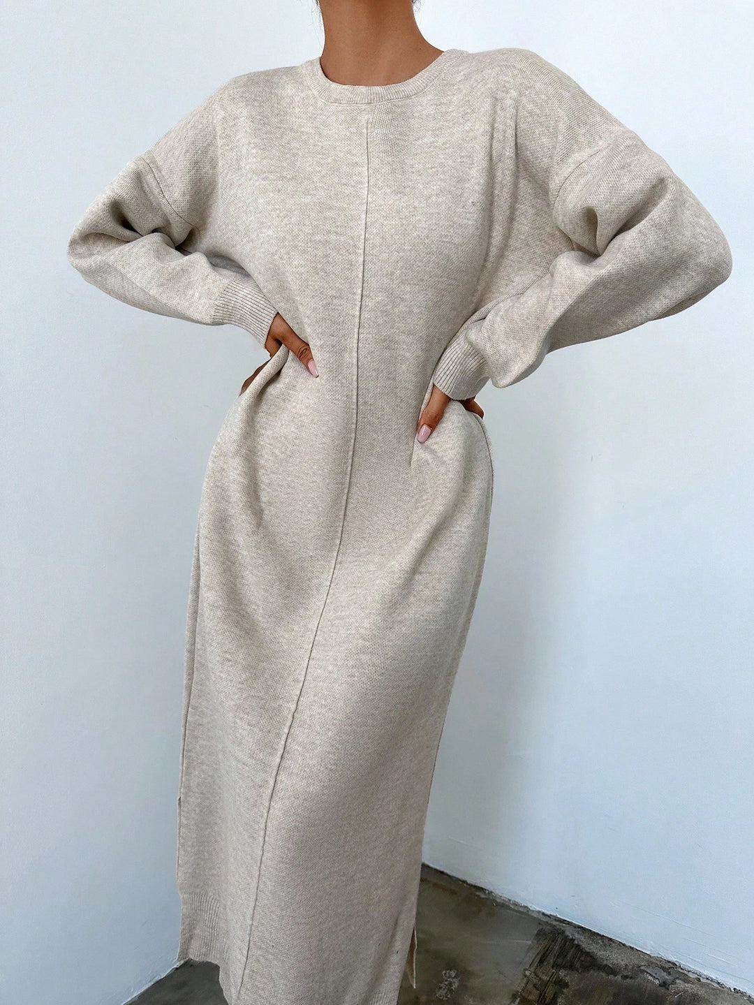 Rochie maxi SHEIN, bej