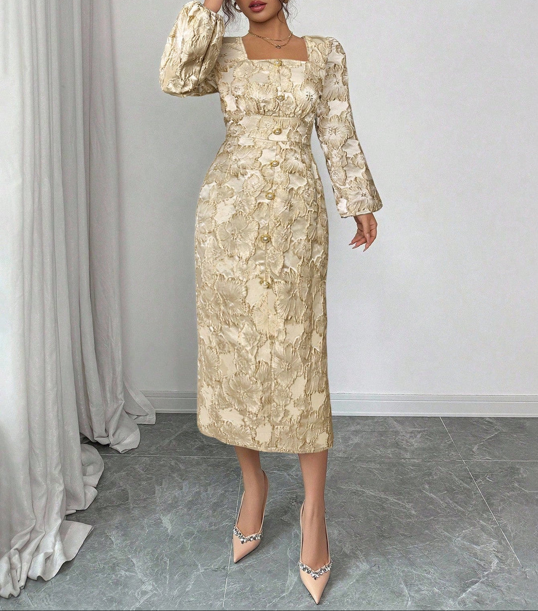 Rochie midi Shein, auriu