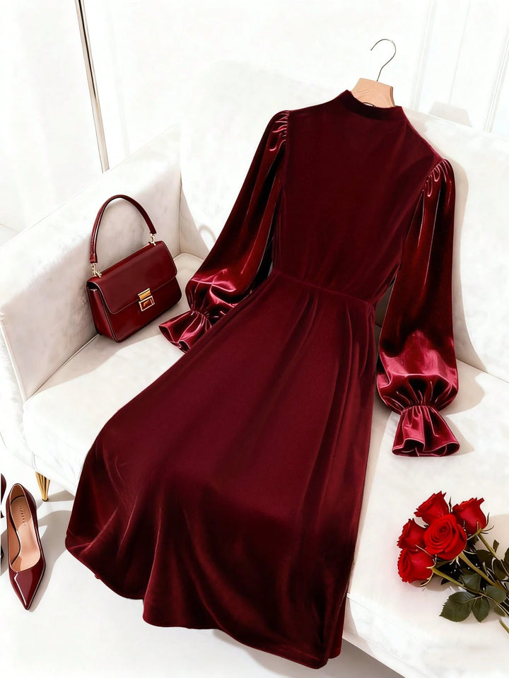 Shein maxi ruha, bordó