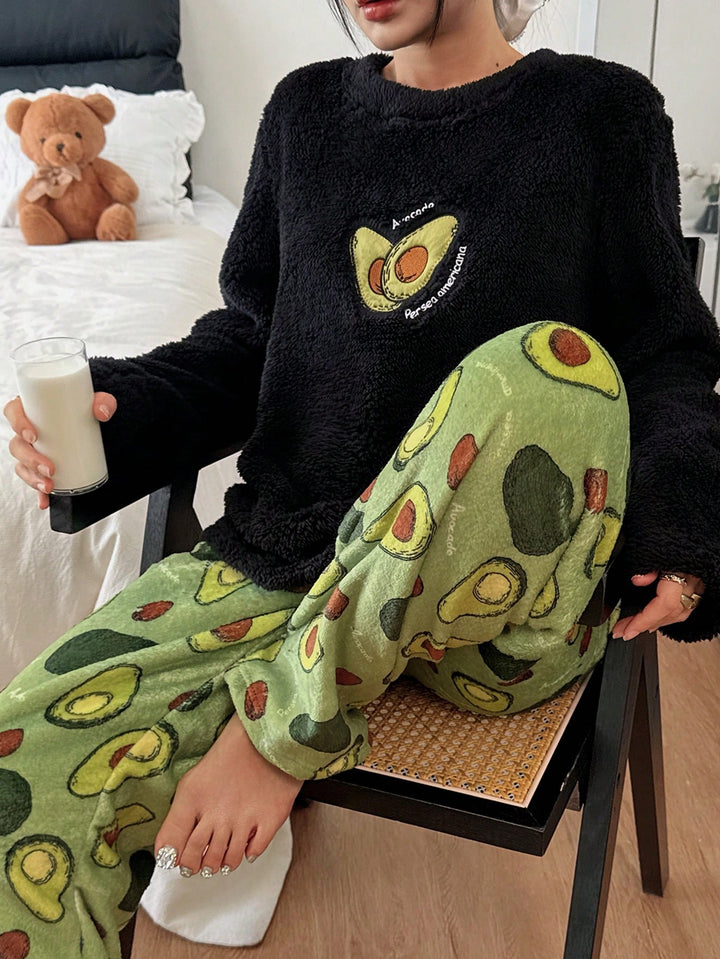 Bluză de pijama SHEIN, negru