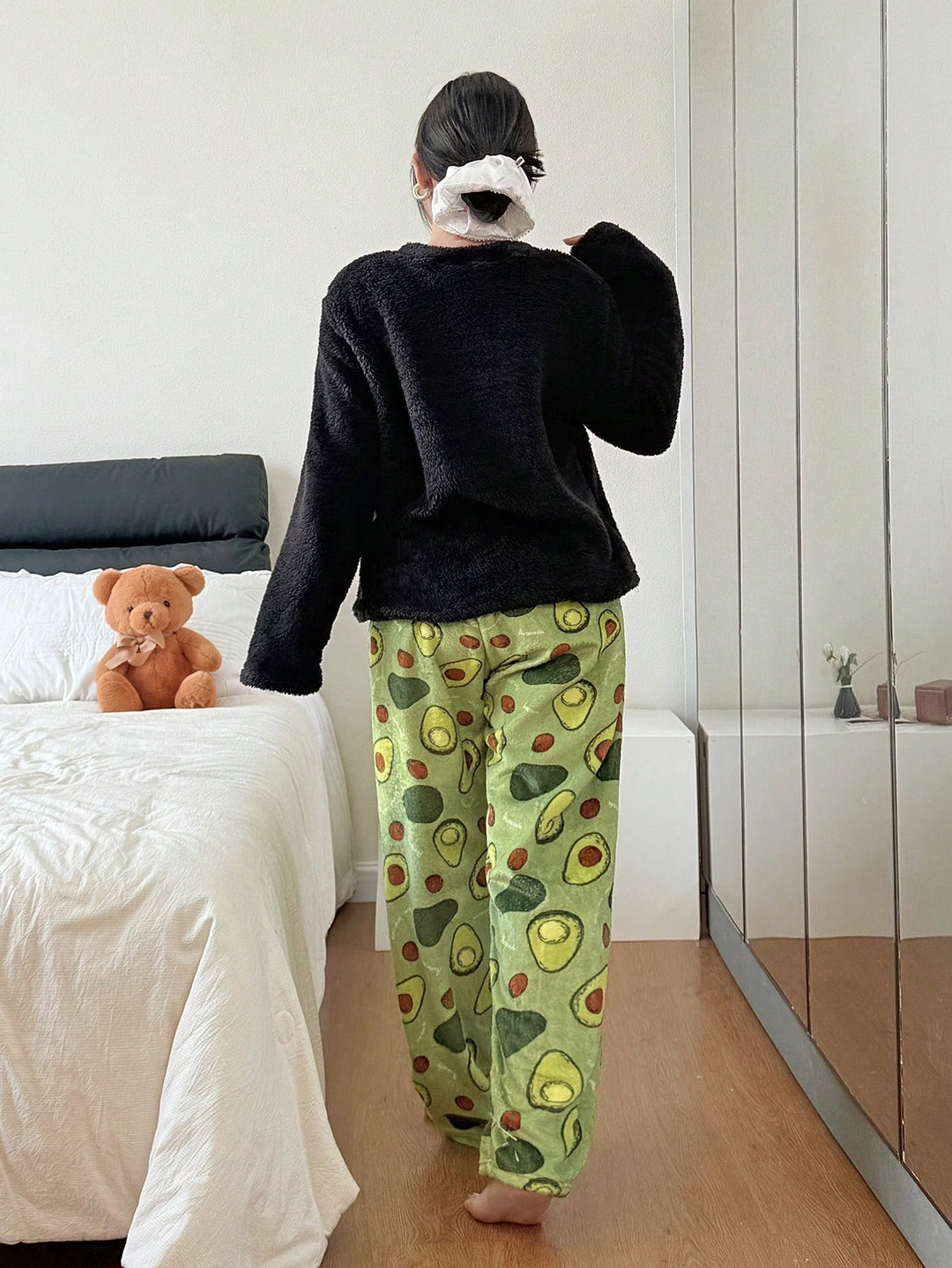 Bluză de pijama SHEIN, negru