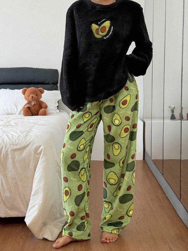 Bluză de pijama SHEIN, negru