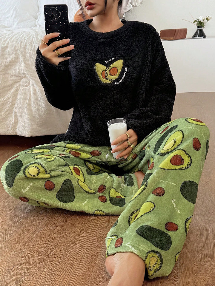 Bluză de pijama SHEIN, negru