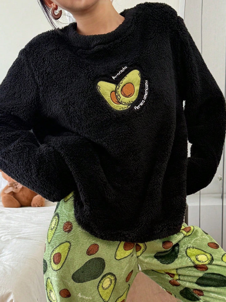 Bluză de pijama SHEIN, negru