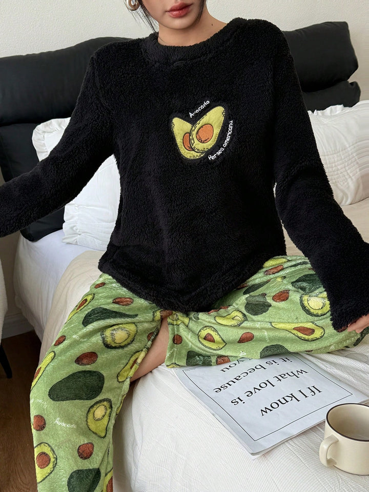Bluză de pijama SHEIN, negru