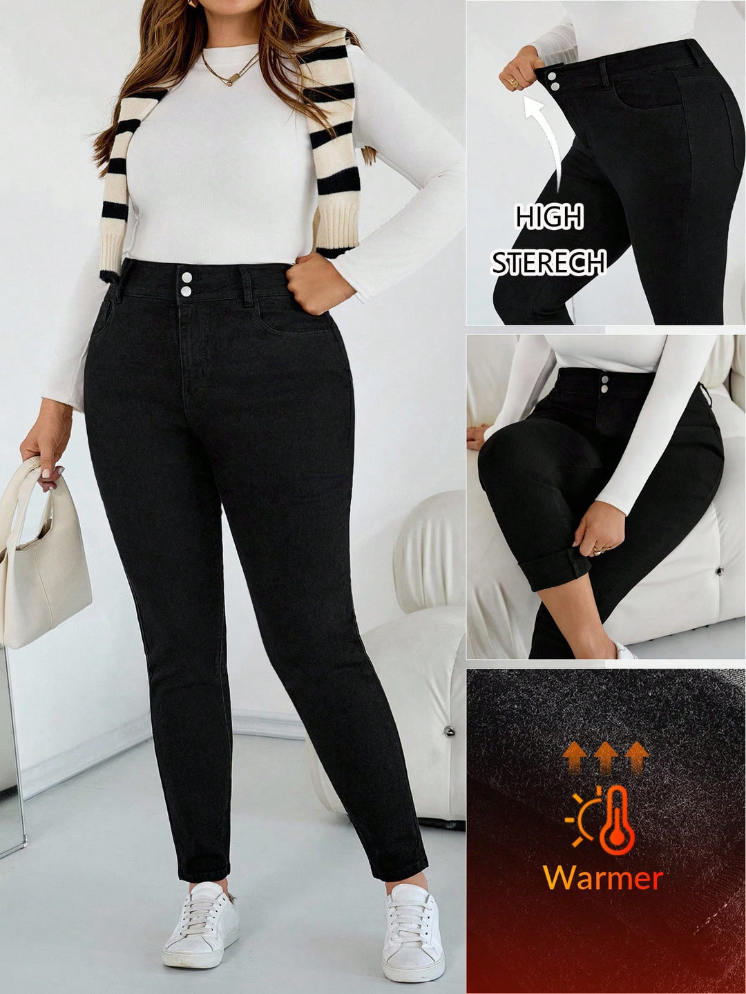 Jeans SHEIN, negru