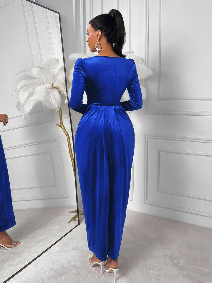 SHEIN maxi ruha, kék