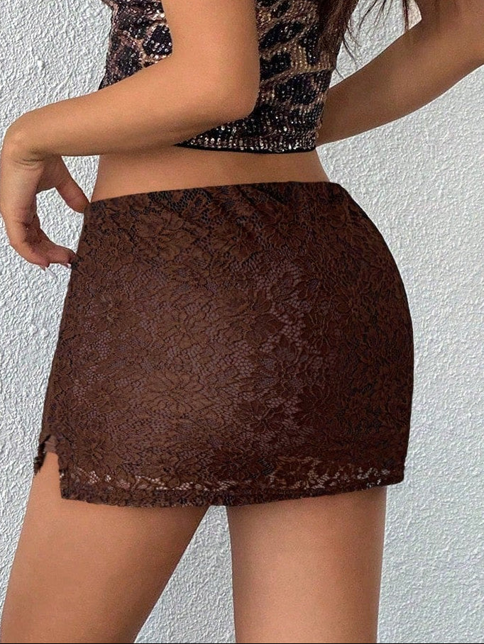 SHEIN miniszoknya, barna