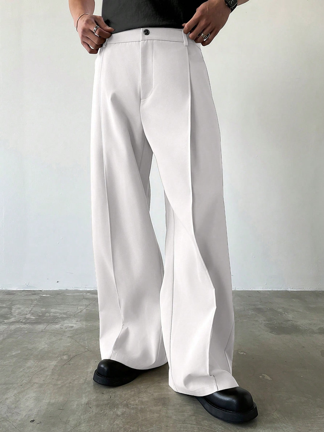Pantalon SHEIN, alb