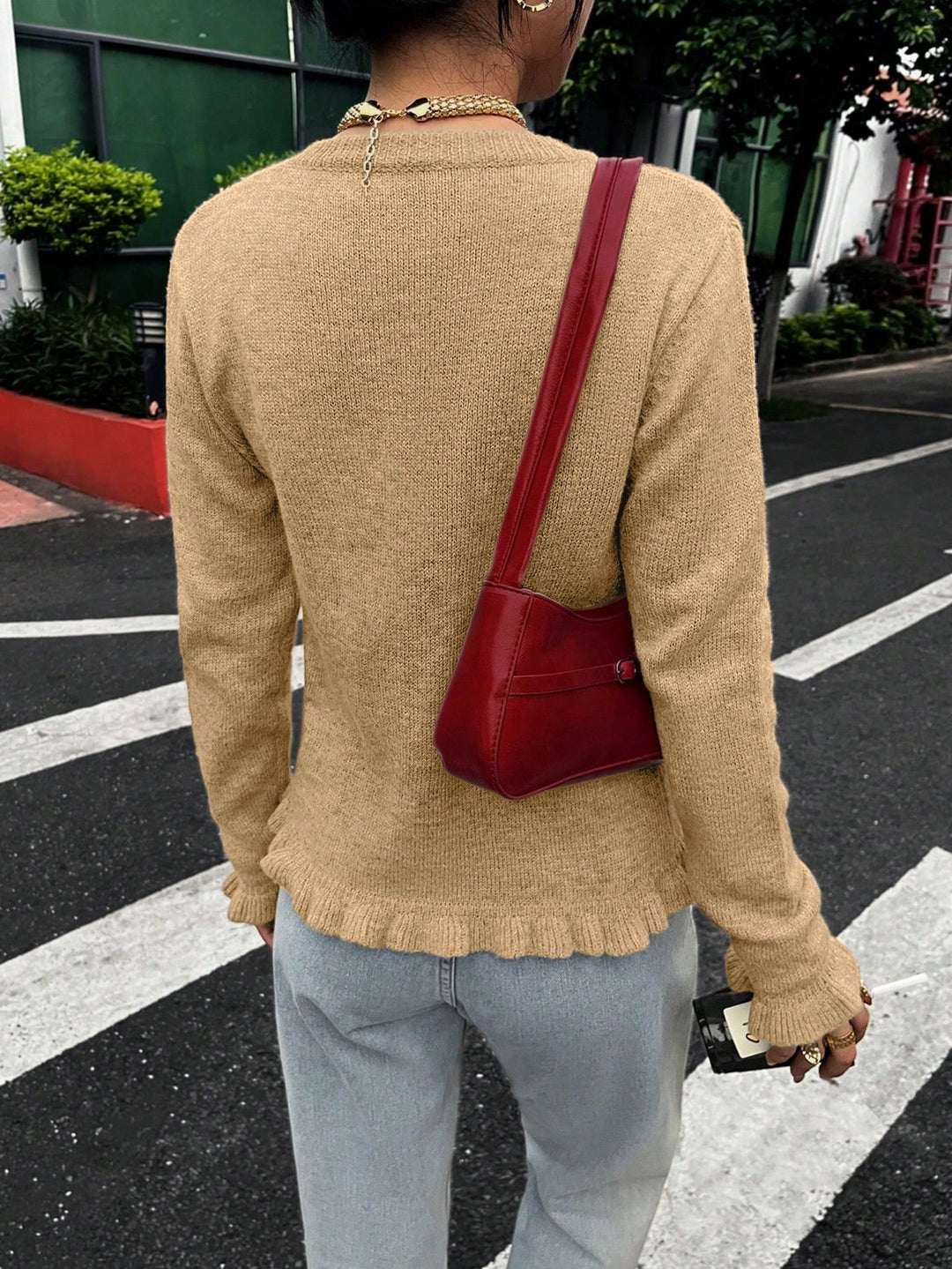 Cardigan SHEIN, maro