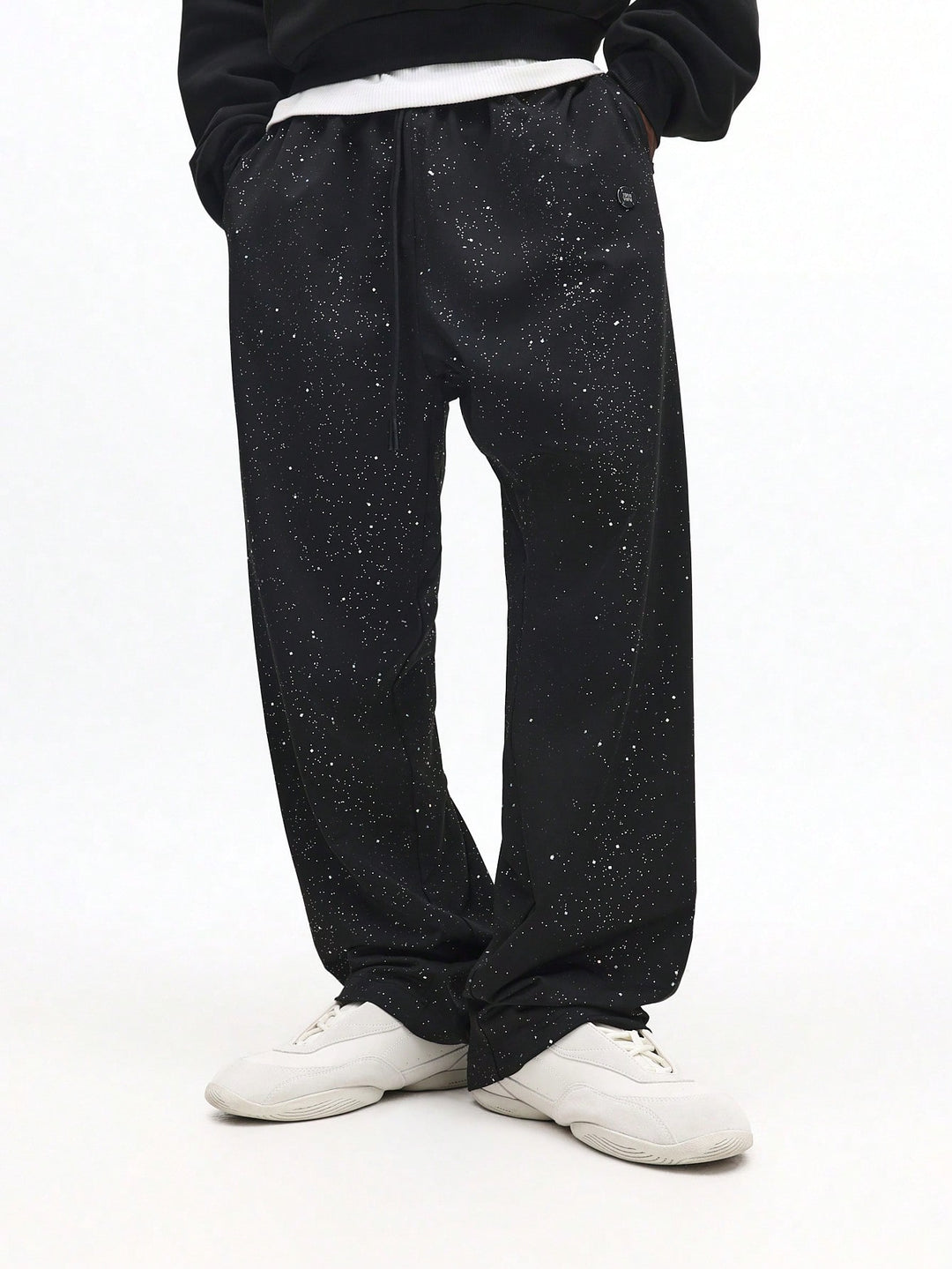 Pantaloni de trening Sumwon by Shein, negru